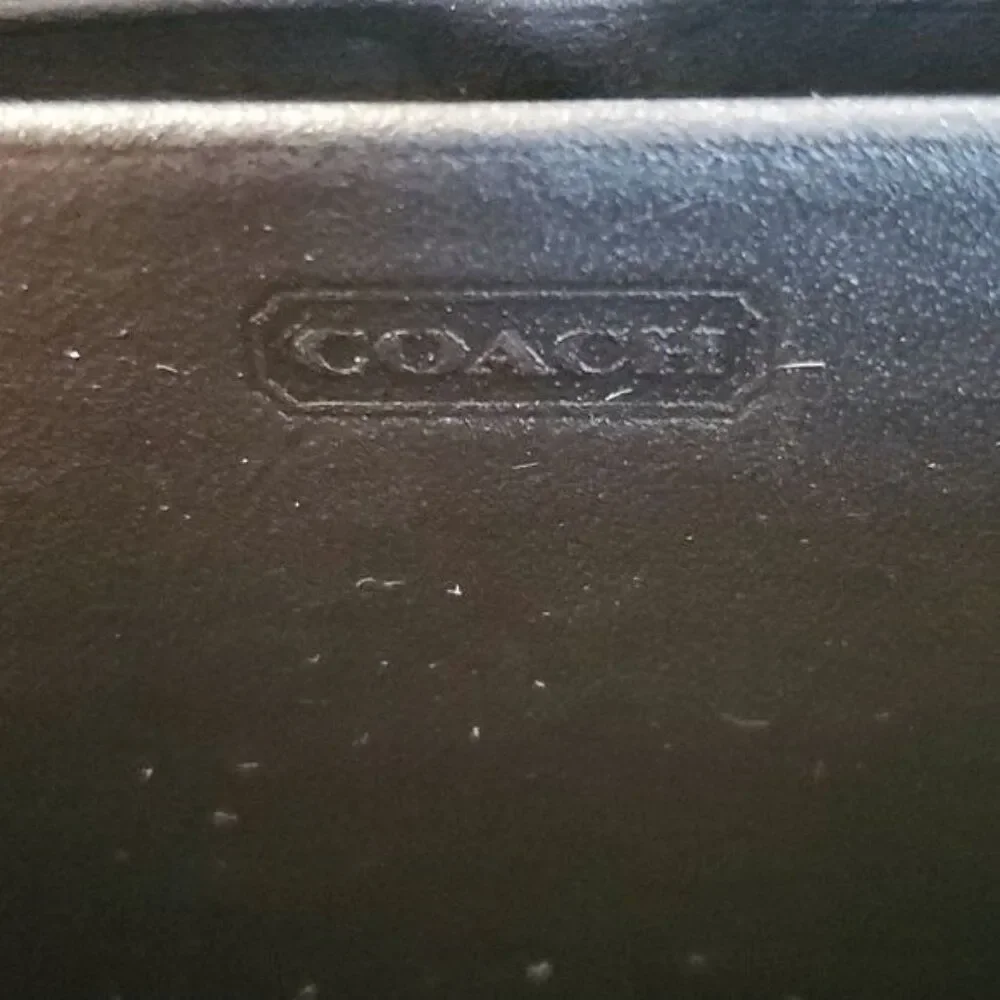 COACH Wallet Hampton Signature C Black Jacquard Leather Trim WOMEN'S WOMAN'S